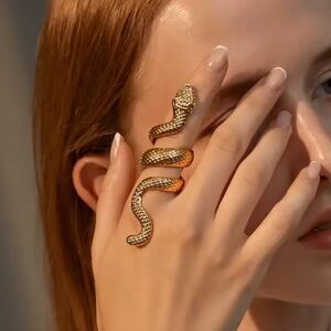 Serpenti Golden Mystic Snake Wrap Ring